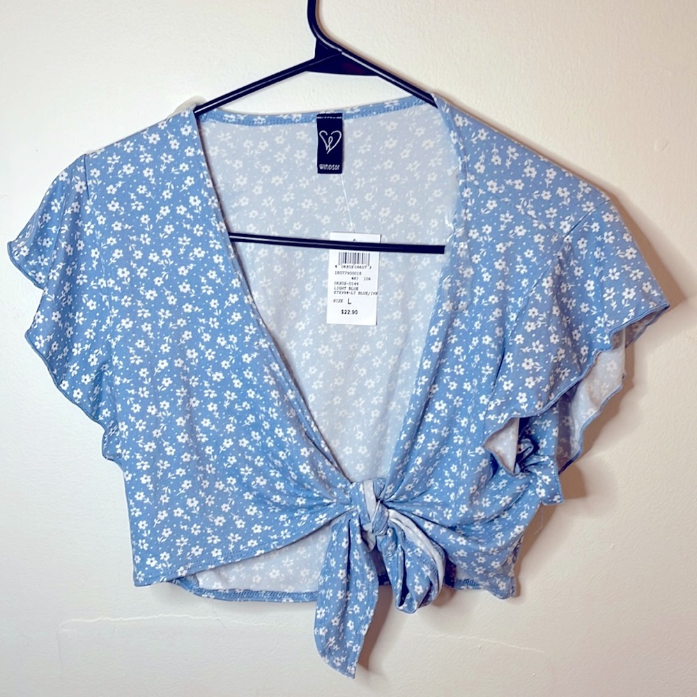 Windsor Floral Front Tie Shirt